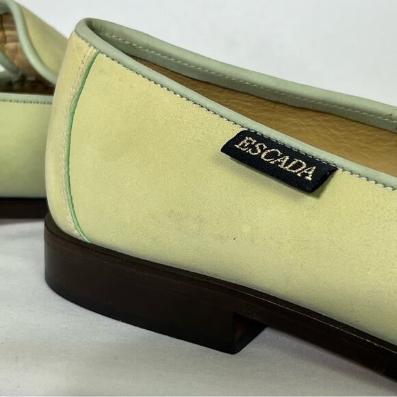 ESCADA Genuine Leather Hand Sewn Moccasin Loafers Size 7.5 - Picture 8 of 11